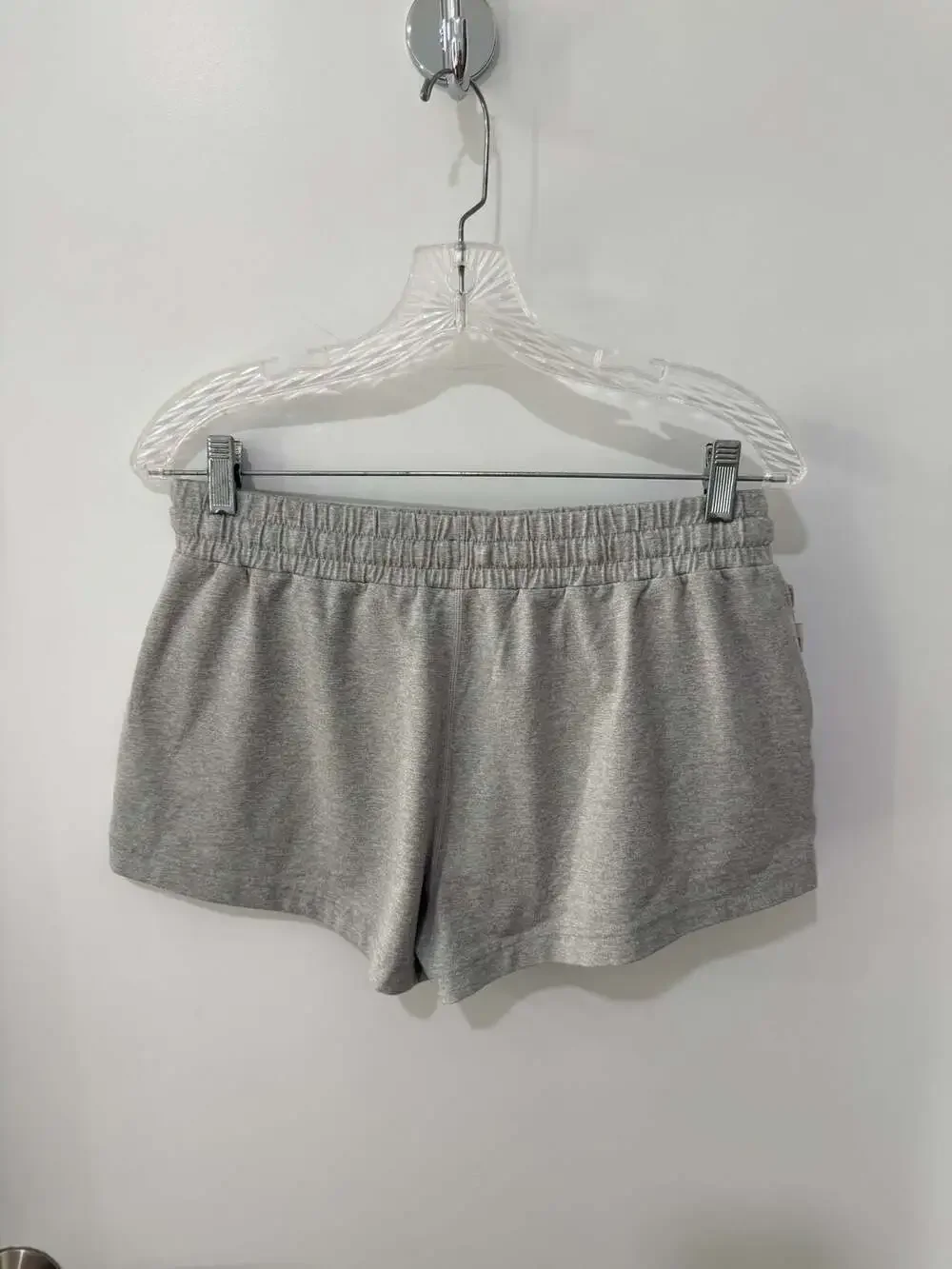 Vuori Grey French Terry Performance Lounge Sweat Shorts with Drawstring